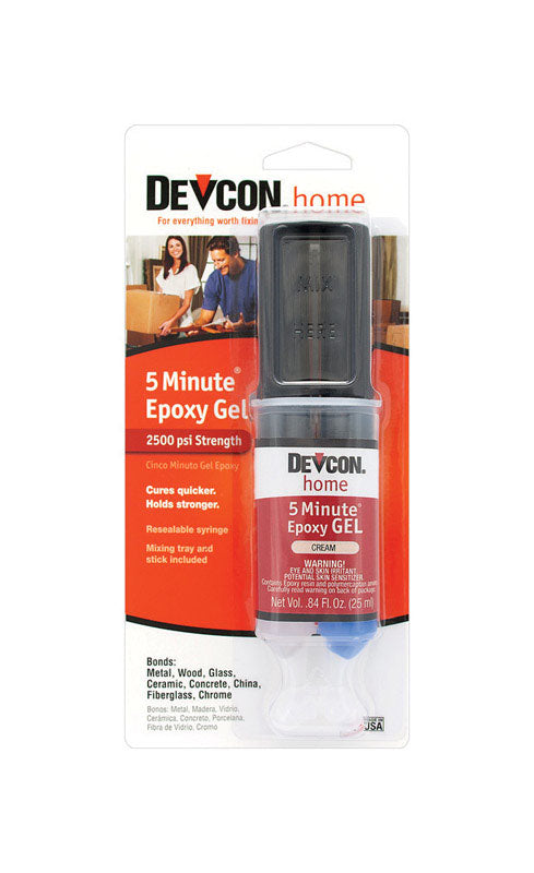 Devcon Home 5 Minute High Strength Epoxy 0.84 oz. (Pack of 6)