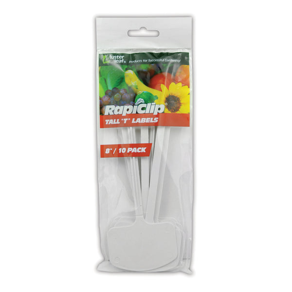 Etiquetas en forma de T para plantas Rapiclip altas Luster Leaf 818 (paquete de 12)