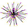 Celebrations Halloween Orange/Purple 80 ct 16 in. LED Prelit Blast Yard Decor