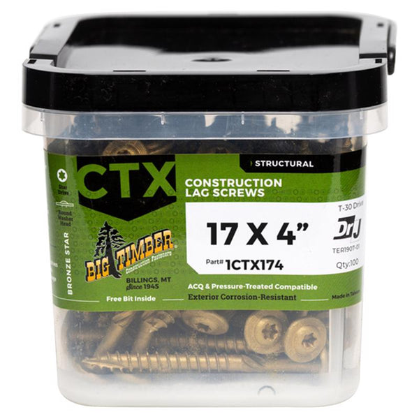 CNSTRCTN SCRWS#17 4"100PK