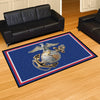 U.S. Marines Eagle, Globe, and Anchor 5ft. x 8 ft. Plush Area Rug