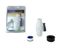 Rain Reserve Plastic White High Flow Barrel Spigot Kit 1 Dia. in. 40 GPM