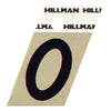 Hillman 1.5 in. Reflective Black Metal Self-Adhesive Letter O 1 pc (Pack of 6)