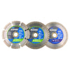 Norton Classic 4-1/2 in. Dia. x 5/8 and 7/8 in.Diamond Saw Blade Combo Pack 3 pc.