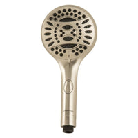 PlumbCraft Brushed Nickel Plastic 6 settings Handheld Showerhead 2 gpm