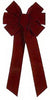 Outdoor Christmas Bow, 7-Loop, Burgundy Velvet, 10 x 22-In. (A)