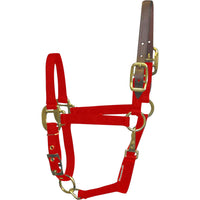 Hamilton Adjustable Halter W/Leather Headpole