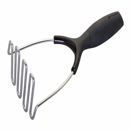 Good Cook Touch Silver/Black Stainless Steel Potato Masher