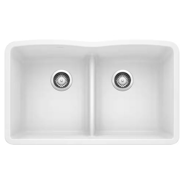 Diamante igual doble división baja - blanco 