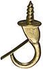 National Hardware Small Bright Brass Gold Steel 7/8 in. L Safety Cup Hook 10 lb 2 pk - Deal of The Week
