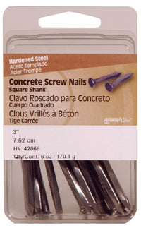 Hillman 3 in. L Concrete Steel Nail Square Shank Flat 6 oz. (Pack of 5)