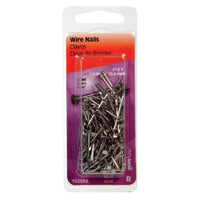Hillman 17 Ga. x 1 in. L Bright Steel Wire Nails 1 pk 2 oz. (Pack of 6)