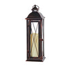 Smart Living 16 in. Glass/Metal Siena LED Candle Lantern Bronze (Pack of 2)