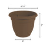 Bloem Chocolate Resin UV-Resistant Bell Ariana Planter 6.7 H x 8 Dia. in.