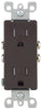 Leviton Decora 15 amps 125 V Duplex Brown Outlet 5-15R 1 pk