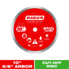 Diablo 10 in. D X 5/8 in. Diamond Continuous Rim Masonry Cut-Off Disc 1 pk