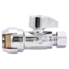 SharkBite 1/2 in. PTC X 3/8 in. Compression Brass Straight Stop Valve