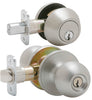 Schlage Corona Satin Stainless Steel Knob and Single Cylinder Deadbolt 1-3/4 in.