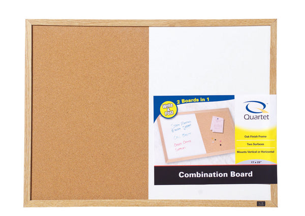 Quartet 17 in. H X 23 in. W Screw-Mounted Bulletin Board/Dry Erase Board - Open Box