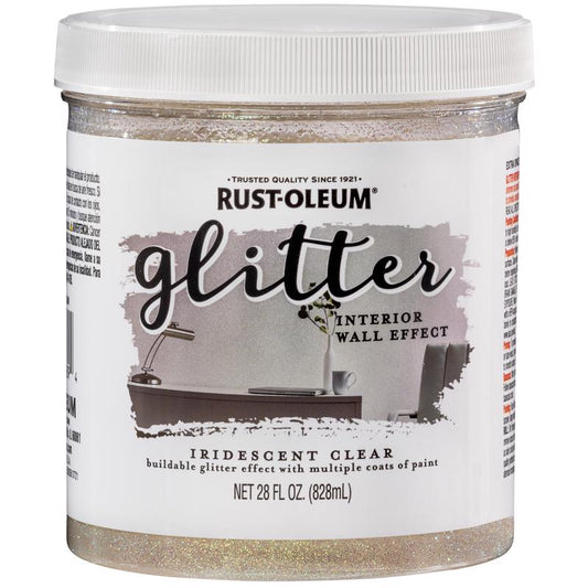 Rust-Oleum Iridescent Clear Flat Sheen Interior Wall Paint 50 sq. ft. Coverage, 1 qt. 50 g/L VOC