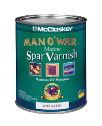 Mccloskey 80-6535 Qt 1 Quart Satin Man O' War Marine Spar Varnish Low Voc (Case Of 4)