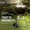 Weber 18" Original Kettle Charcoal Grill, Black, Porcelain-Enamel Lid, Rust-Resistant, Easy Clean
