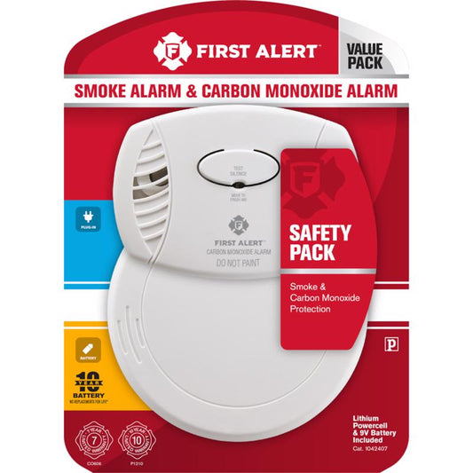First Alert PR710 White Smoke Detector With 10 Year Life                                                                                              