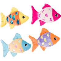Spot 52075 4.5" Shimmer Glimmer Fish With Catnip Cat Toy Assorted Colors