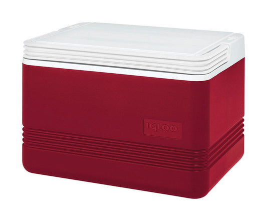 Igloo Legend 12 Cans Capacity Red/White Plastic Reusable Cooler