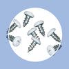 Amerimax No. 8 X 3/8 in. L Phillips/Slotted Round Head Sheet Metal Screws