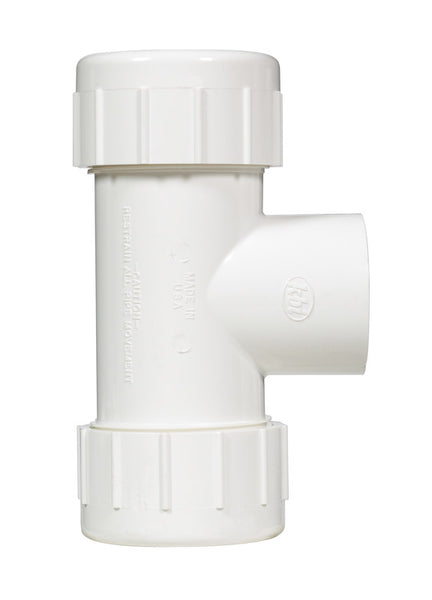 Conector en T de PVC Homewerks Schedule 40 de 1-1/2 pulg. de compresión x 1-1/2 pulg. de profundidad (paquete de 1) - Oferta de la semana