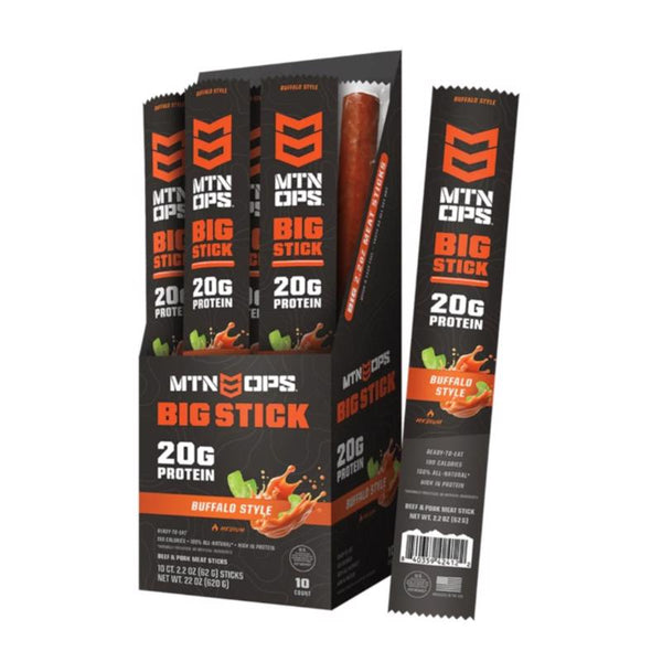 MTN OPS Buffalo Style Beef Stick 2.2 oz Packet (Pack of 30)