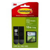 3M Command Black Large Picture Hanging Strips 16 lb 4 pk