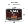 Old Masters Cedar Gel Stain 1 pt. (Pack of 4)
