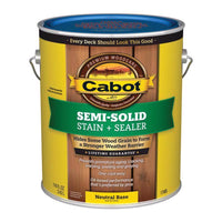 Cabot Semi-Solid Low VOC Semi-Solid Tintable Neutral Base Oil-Based Alkyd Deck and Siding Stain 1 gal (Pack of 4)