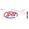 Hillman Plastic Indoor and Outdoor LED Lighted Open Sign