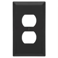Amerelle Black 1 gang Stamped Steel Duplex Wall Plate 1 pk