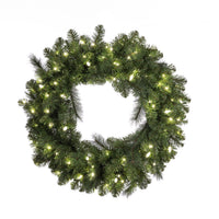 Celebrations Platinum 36 in. D LED Prelit Pure White Mixed Pine Christmas Wreath