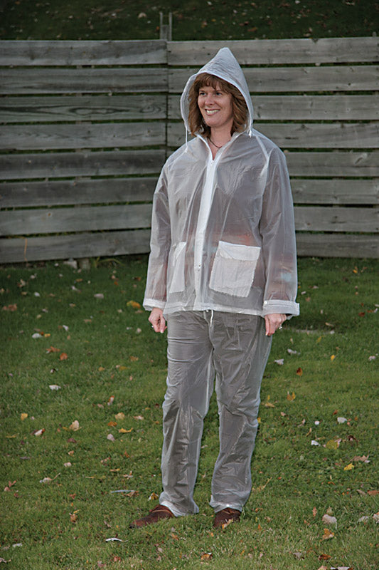 Boulder Creek Clear Vinyl Three Piece Rain Suit Large
