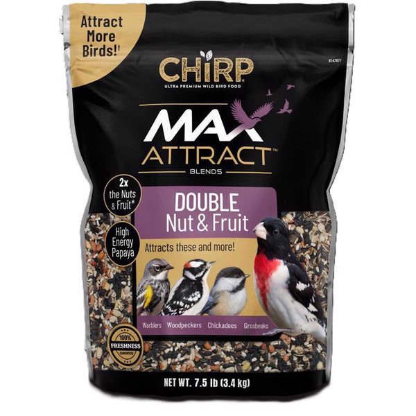 Alimento para aves silvestres Chirp Max Attract de nueces y frutas, 7.5 lb