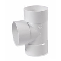 NDS Schedule 35 6 in. Hub each X 6 in. D Hub PVC Straight Tee 1 pk
