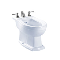 TOTO® Clayton® Deck Mount Vertical Spray Flushing Rim Bidet, Cotton White - BT784B#01