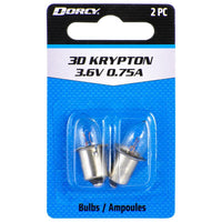 Dorcy 3D Krypton 3.6 volts Flashlight Bulb Bayonet Base 3D