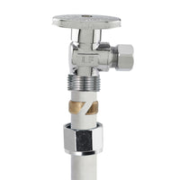 Plumb Pak 1/2 in. PEX in. X 1/4 in. Compression Brass Angle Valve