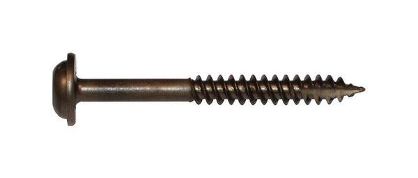 Tornillos de bolsillo finos de bronce en forma de estrella, n.º 7 x 1-1/2 pulg. L, paquete de 165