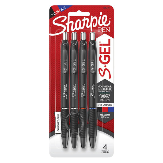 Sharpie S-Gel Assorted Retractable Gel Pen 4 pk (Pack of 6)