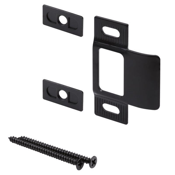 Prime-Line Black Metal Door Strike 1 pc