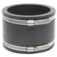 Fernco P1001-44 Flexible Coupling, 4 x 4 in, Clay x Clay, 4.3 psi Pressure