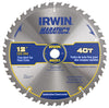 Irwin Marathon 12 in. D X 1 in. Carbide Miter and Table Saw Blade 40 teeth 1 pk