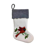 Celebrations Home Multicolored Plush Cardinal Stocking Indoor Christmas Decor 18 in.